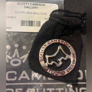 NWT Scotty Cameron Gallery Dog Coin Ball Marker Red Black RARE Exclusive Golf
